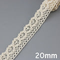 (5Meter/roll) White Beige Cotton Embroidered Lace Net Ribbons Fabric Trim DIY Sewing