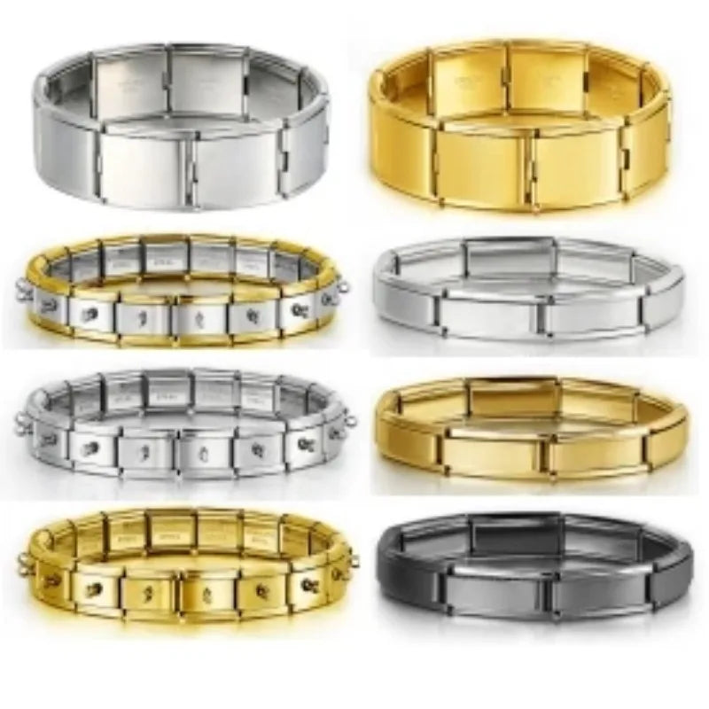 2025 Fashion Functional Elastic Bracelet Modular Bulk Italian Charms Links Fit Bracelet