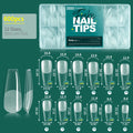 False Nail Tips Full Cover Clear Acrylic Extensions 10/12 Sizes Natural Look DIY Professional Manicure 120/600pcs