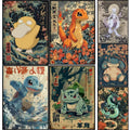 Pok mon Canvas Painting Frameless Animation Printing Jiggly Puff Charizard Gengar Charmander Room Decoration Poster Mural Gift
