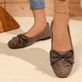 Women's Velvet Fabric Ballet Flats Simple Single Shoes
