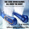 8000mAh USB Hanging Neck Fan Portable Bladeless Mini Rechargeable Mute LED Digital