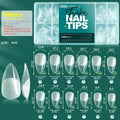 False Nail Tips Full Cover Clear Acrylic Extensions 10/12 Sizes Natural Look DIY Professional Manicure 120/600pcs