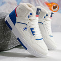 Men Two-tone High Top Fleece Sneakers, for Basketball, Hiking, Gym & Daily Commute