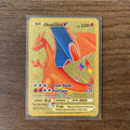 The Winged Dragon of Ra GX Charizard Theme Metal Mewtwo 6Pcs Gold Foil Fan Art Trading Cards Collection Toy Gift