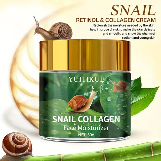 YUITIKUE 96% Snail Mucin Cream 60g - Retinol & Collagen, Lift & Moisturize, Reduce