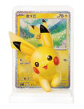 Pokemon 30th Anniversary Pikachu Figure Kit Collectible Anime Model With Background Trading Card And Display Base Decoration