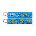 Pok mon Anime Monsters Keychain for Cars Backpack Key Holders Embroidery Keyrings Key Tag Jet Tag Accessories Gif 1pcts