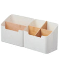 1/2PCS Multifunctional Compartment Storage Box Bamboo Wooden Desktop Organizer Cosmetic