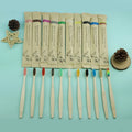 50pcs Bamboo Toothbrush for Adult and Kids, Biodegradable Eco-Friendly Natural Organic Bamboo Charcoal Toothbrushes, BPA Free