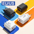 65W GaN USB PD Fast Charger Plug Type C Quick Charge 3.0 Phone Wall Adapter Portable Travel Charger For iPhone 16 Xiaomi Samsung