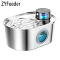 108oz/3.2L Stainless Steel Wireless Cat and Dog Drinker Rechargeable Automatic Pet