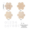 7PCS Newborn Photography Props Wooden Monthly Milestone Card Baby Shower Gift for Boys