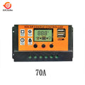 100A Solar Charge Controller Solar Panel Controller 12V/24V Adjustable LCD Display Solar Panel Battery Regulator With USB Port
