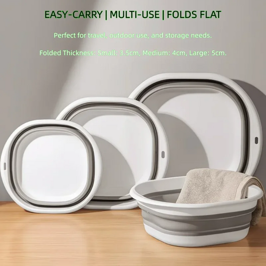 Portable Collapsible Basin | Space-Saving Foldable Tub for Travel & Outdoor | Made of