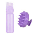 Silicone Shampoo Brush Head Scalp Massage Comb Hair Dye Tint Oil Applicator Bottle with