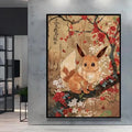Pok mon Canvas Painting Frameless Animation Printing Jiggly Puff Charizard Gengar Charmander Room Decoration Poster Mural Gift