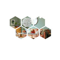 6/12pcs 3D Mirror Wall Sticker Hexagon Decal Home Decor DIY Self-adhesive Mirror Decor