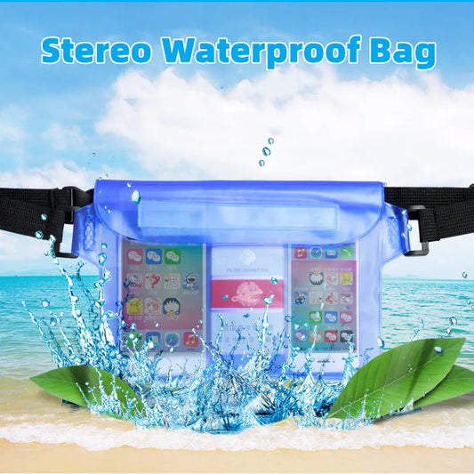 Waterproof Phone Bag Swimming Dry Bag Pouch Drift Diving Adjustable Waist Pack Underwater Case For Beach Swimming Boating Sport