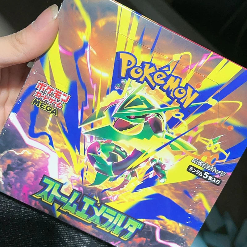 In Stock Tcg M6 Storm Emeralda M5 Abyss Eye M2 Phantasmal Flames Japanese Booster Box Mega Rayquaza Collectible Trading Cards
