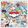 50pcs Pokemon Stickers Waterproof Pocket Monsters Pikachu Anime Decals for Phone Laptop Kids Gift