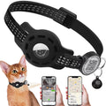 Cat GPS Collar with QR Code Tag & Airtag Case Reflective Apple Tag Cats Collar for