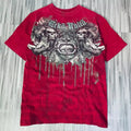 American 2000s Street Affliction New Men Tops Punk Short Sleeves Gothic Retro Printed Oversize T-shirt Couple Hip Hop Harajuku