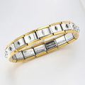 2025 Fashion Functional Elastic Bracelet Modular Bulk Italian Charms Links Fit Bracelet