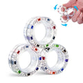 3PCS Transparent Fingertip Magnetic Rings Fidget Toys for Adults Children Gift Fidget Spinner Rings for Anxiety Relief Therapy