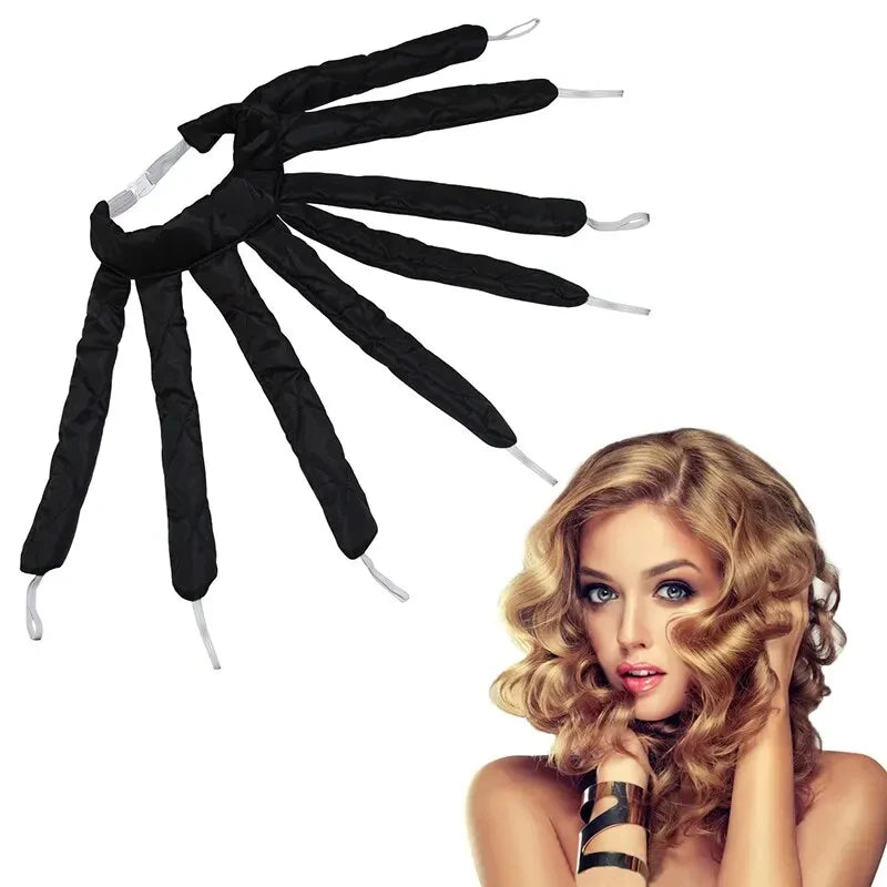 Heatless Curling Rod Headband for Lazy Hair - Silk Ribbon Soft Wave Formers for Sleeping No Heat Curls