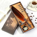 1 Set Vintage Calligraphy Pen Feather Dip Fountain Pen Set Ink Stationery Quill Creative Retro Writting Pen School Office Supply