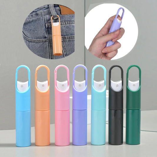 20ml Portable Mini Refillable Fragrance Hand Sanitizer Alcohol Hook Bottle With Spray