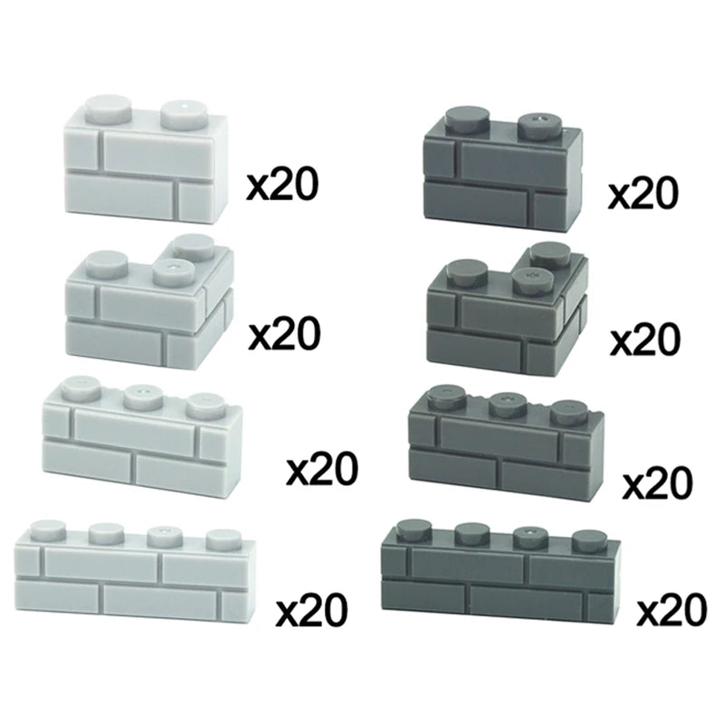 DIY Building Blocks Wall Figures Bricks 1x2 1x3 1x4 L Dots Educational Creative