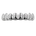 TOPGRILLZ 8/8 Hip Hop Teeth Grillz Set Gold Silver Color Top & Bottom Body Jewelry Punk