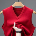 New Spring Autumn 6 Wool Sleeveless Cashmere Vest Men Work Sweater Solid Color Knitted Male Waistcoat High Quality Pullover