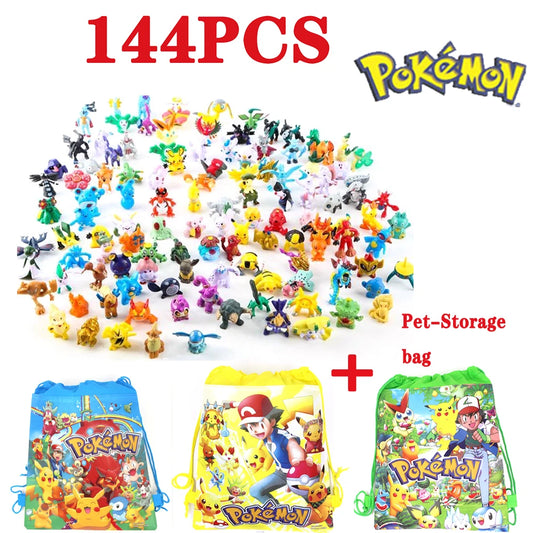 144 Pet Pok Mon Figurines Pok Mon Pok Mon Twisted Egg Toy Dolls Children's Christmas Gifts
