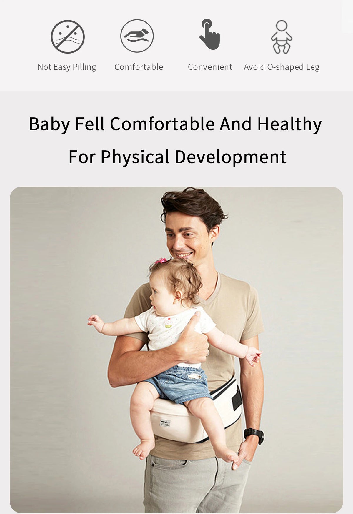 Baby Carrier Waist Stool Walkers Baby Sling Hold Waist Belt Backpack Hipseat Belt Kids