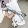 Anti Blue Light Photosensitive Color Changing Polygonal Large Frame Myopia Glasses 6023