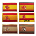 Spain Flag Hook Loop Patch Custom Multicolor Embroidery Morale Badge Sticker for Military Outdoor Tactic Backpack Helmet Armband