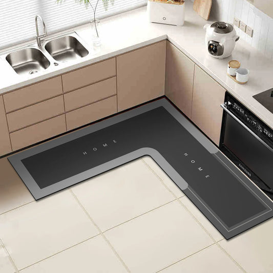 Irregularly shaped diatomaceous earth kitchen mat, L-shaped bathroom absorbent mat, restaurant anti-slip mat