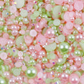10g Mix Size Jelly Resin Flatback Rhinestone AB Imitation Pearl Beads For Nail Art DIY