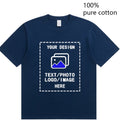Custom-Made Men's T-Shirts Are Suitable for Team Gatherings, Gyms, and Sports Cotton Round-Neck Short-Sleeved Shirts