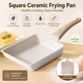 KEMORELA Tamagoyaki Pan, Japanese Omelette Pan, Black and White Tamagoyaki Egg Pan, Non Stick Rectangle Pan Small Frying Pan