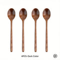 4PCS Wooden Spoon Kitchen Korean Style Natural Wood Soup Tableware Cooking Honey Coffee