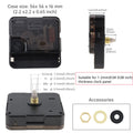Wall Clock Mechanism 12/16/18/22 mm Shaft Silent Quartz Movement Machine Silent Sweeping Second Movement for Clock Repair / DIY