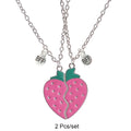 2 Pcs/set Best Friends Pendant Necklace For Woman Magnetic Adjustable Rainbow Daisy Lover Broken Heart Chain BFF Jewelry Gifts