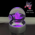 Monster Spirit Crystal Ball 3D Ghost Gengar Dragon Night Light Bulb Glass Crystal Ball Figurine Beat Birthday Gift