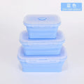 4PS Collapsible Food Storage Containers with Lids & Vent,, Kitchen Stacking Silicone