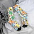 Men's Socks Pokemon Characters Stockings Anti Bacterial Comfortable Socks Winter Gothic Pattern Skateboard Socks