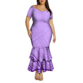 High-Quality Polynesian Women'S Short-Sleeved Fitted Dress Samoan Short-Sleeved A-Line Fish-Tail Skirt 2026 New Style Tight Fit
